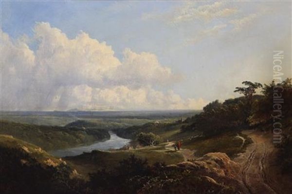 A Yorkshire Dale Oil Painting by Edmund John Niemann