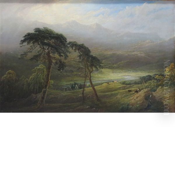 Valley View Oil Painting by Edmund John Niemann