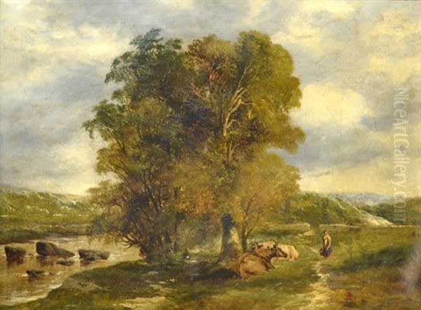 Pastoral Scene Oil Painting by Edmund John Niemann