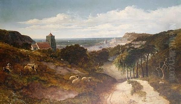 A View Of Hastings Oil Painting by Edmund John Niemann