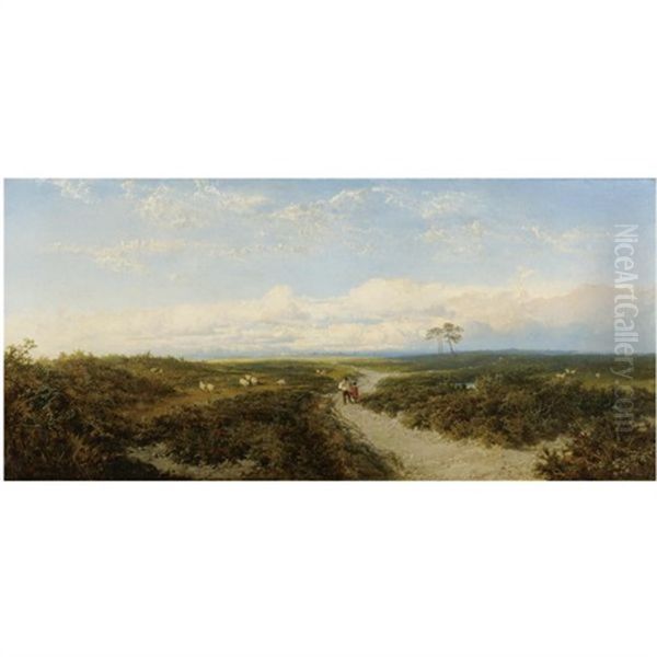 Across The Moors, Richmond, Yorkshire Oil Painting by Edmund John Niemann