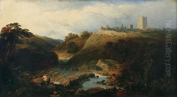 Richmond Yorkshire Oil Painting by Edmund John Niemann