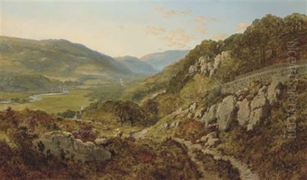 A View Of Darley, Derbyshire by Edmund John Niemann