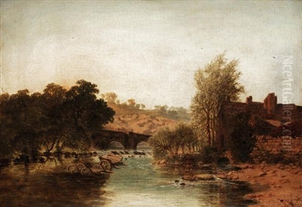 Ludford Bridge Oil Painting by Edmund John Niemann