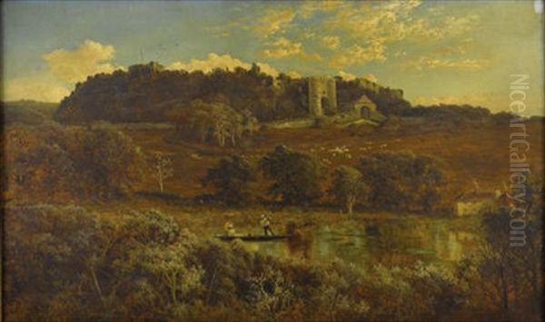 Landscape With Castle Oil Painting by Edmund John Niemann