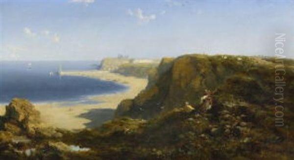 Kustenlandschaft Bei Whitby, North Yorkshire Oil Painting by Edmund John Niemann