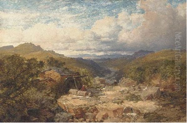 Near Dolgelly, North Wales Oil Painting by Edmund John Niemann