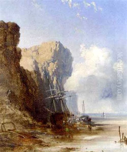 Unloading The Catch Oil Painting by Edmund John Niemann