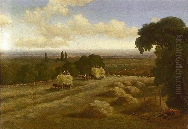 Harvest Time, Hampstead Oil Painting by Edmund John Niemann