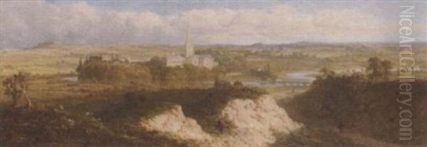 Salisbury, From Sarum Oil Painting by Edmund John Niemann