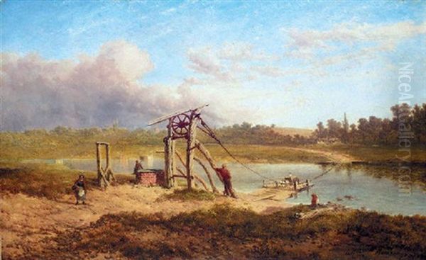 Gunthorpe Ferry, Nottinghamshire by Edmund John Niemann