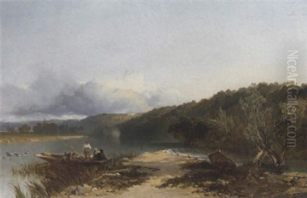 The Thames Below Cliveden Oil Painting by Edmund John Niemann