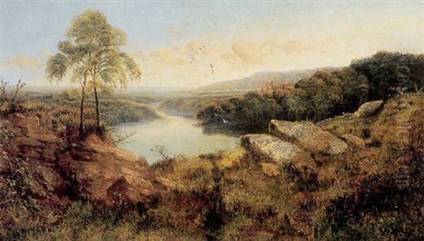 A View Of The River Avon Oil Painting by Edmund John Niemann