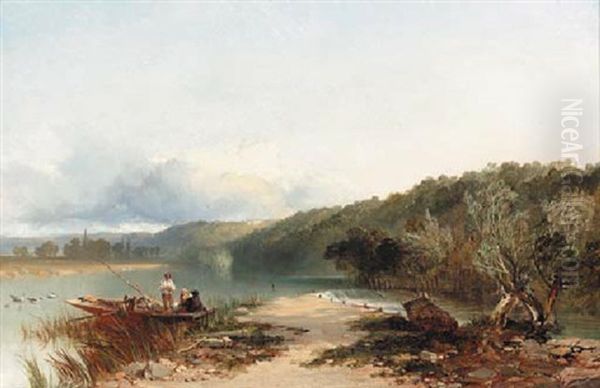 The Thames Below Clivedon Oil Painting by Edmund John Niemann