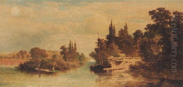 Great Marlow, Berkshire Oil Painting by Edmund John Niemann