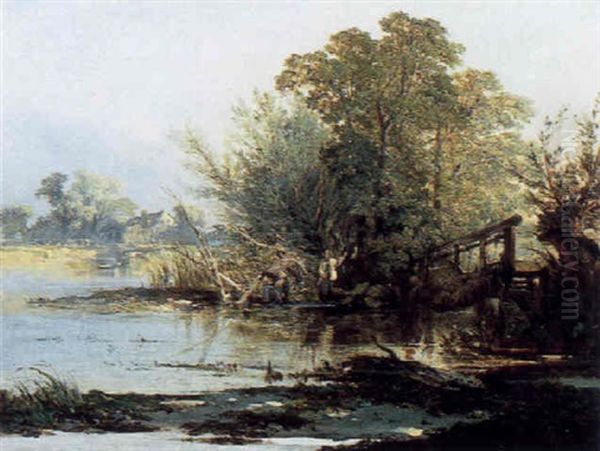 The Waterfall, Fish Pots, North Stoke, Oxfordshire by Edmund John Niemann