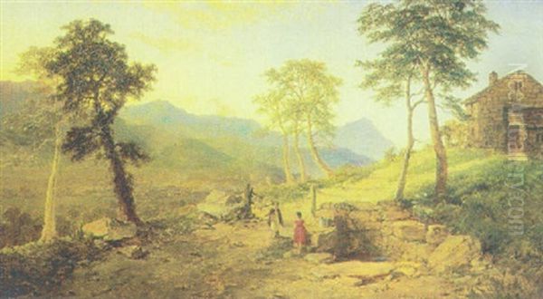 Dolgelly Near Caderldris Oil Painting by Edmund John Niemann