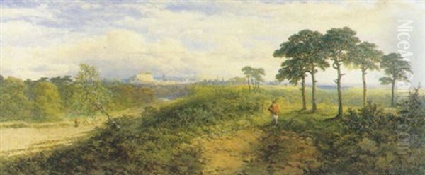 A Distant View Of Nottingham Oil Painting by Edmund John Niemann