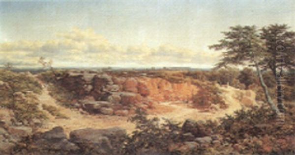 Quarries On Rustall Common, Turnbridge Wells Oil Painting by Edmund John Niemann