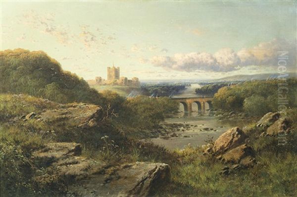 A View Of Richmond, Yorkshire Oil Painting by Edward H. Niemann