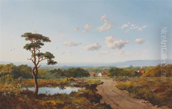 Woking Common Oil Painting by Edward H. Niemann