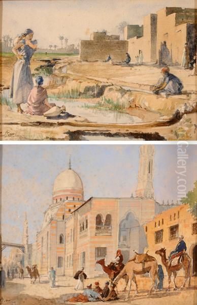 Scorcio Del Cairo Oil Painting by Cesare Biseo