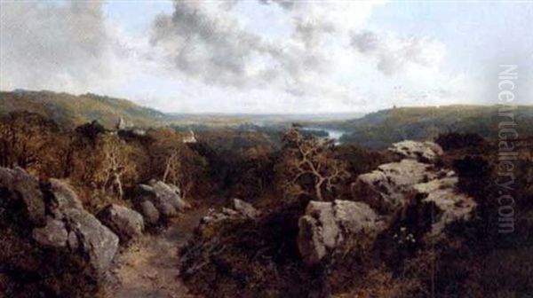 A Rocky Pathway Oil Painting by Edward H. Niemann