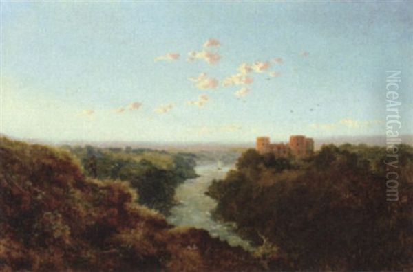 On The River Severn Oil Painting by Edward H. Niemann