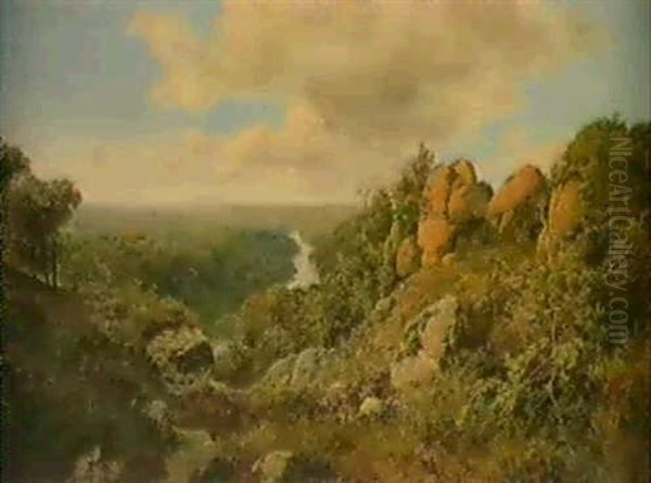 The River Valley Wharfedale Oil Painting by Edward H. Niemann