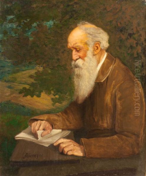 Portrait Of Henry Wadsworth Longfellow Oil Painting by John Henry Niemeyer