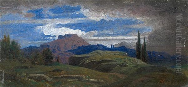 Landschaft In Campanien Oil Painting by Johannes Niessen