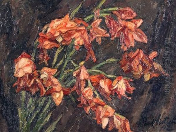 Gladioli Oil Painting by Paul Nietsche