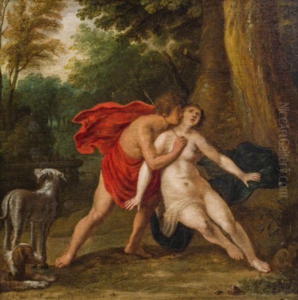 Cephalus Und Prokris Oil Painting by Adriaen van Nieulandt the Elder