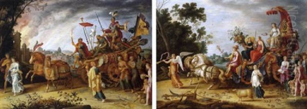 Der Triumph Des Krieges Oil Painting by Willem van Nieulandt the Younger