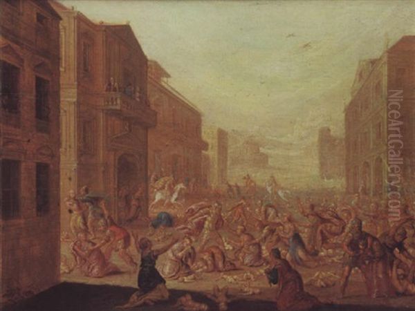 Le Massacre Des Innocents Oil Painting by Willem van Nieulandt the Younger