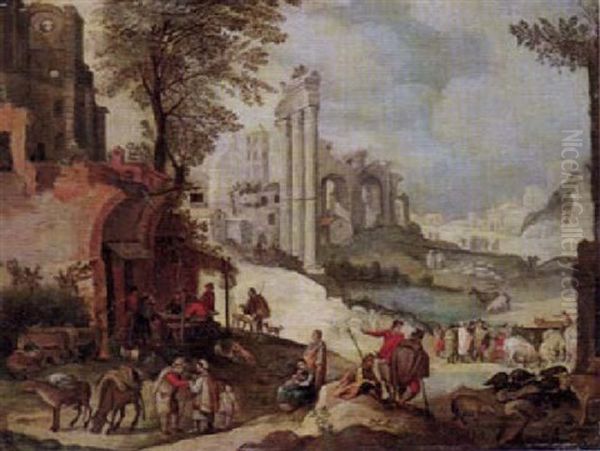 Sudliche Landschaft Oil Painting by Willem van Nieulandt the Younger