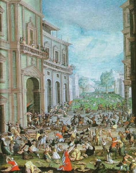 Le Massacre Des Innocents Oil Painting by Willem van Nieulandt the Younger