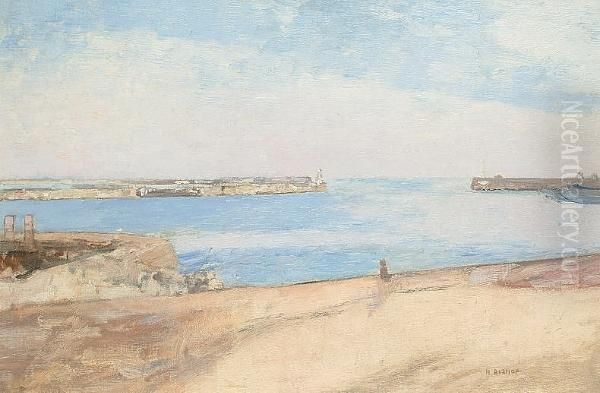 Dover Harbour Oil Painting by Henry Bishop