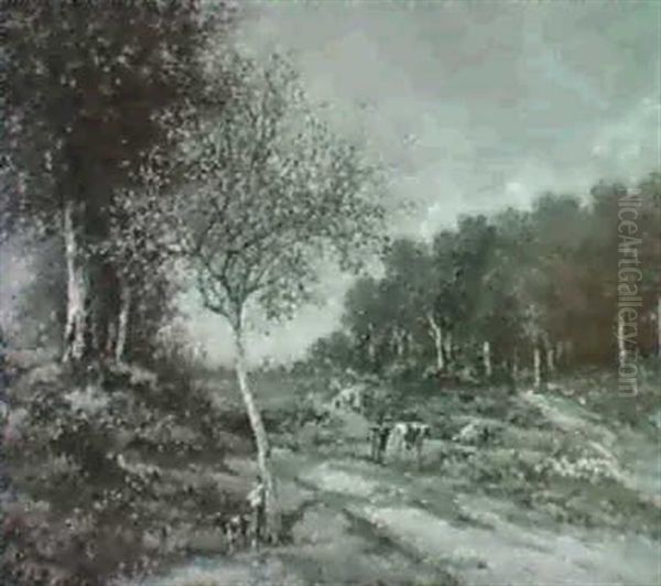 Waldlandschaft Oil Painting by Charles Frederic Nifenecker