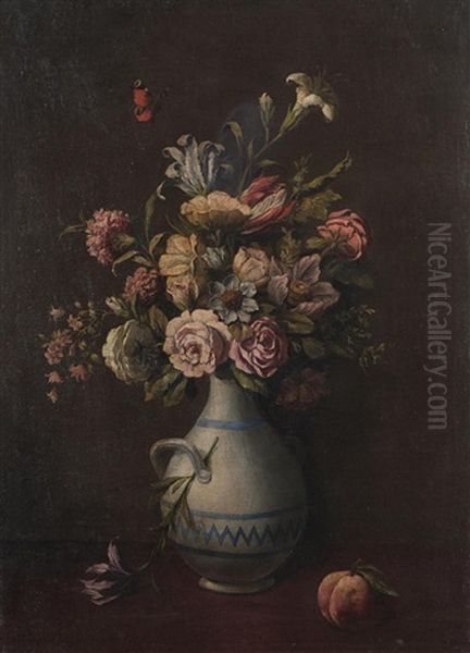 Nature Morte Aux Fleurs Oil Painting by Joseph Nigg