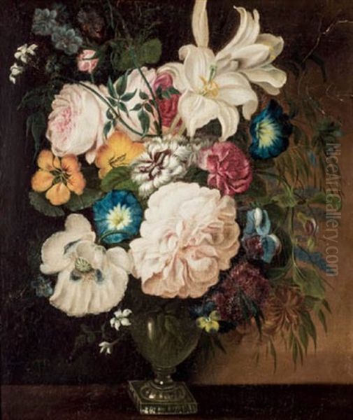 Florero Oil Painting by Joseph Nigg