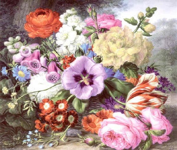 Blumenstuck Oil Painting by Joseph Nigg