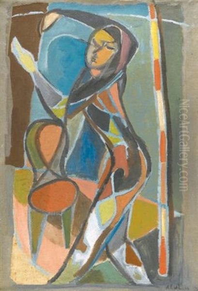 Dancer Oil Painting by Vaslav Fomich Nijinsky