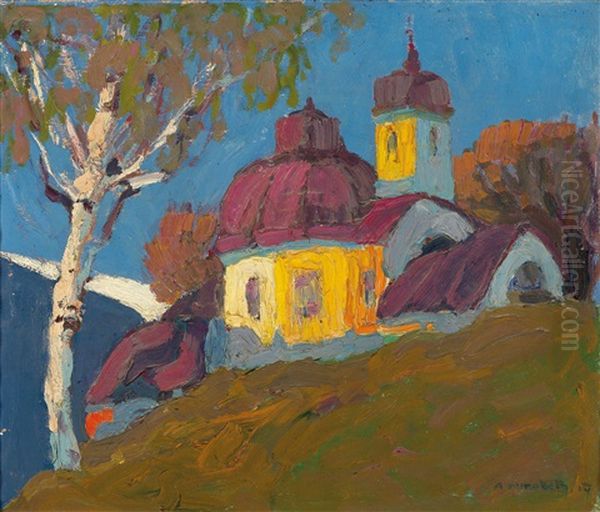 Kalvarienbergkirche Bei Arzl Oil Painting by Artur Nikodem