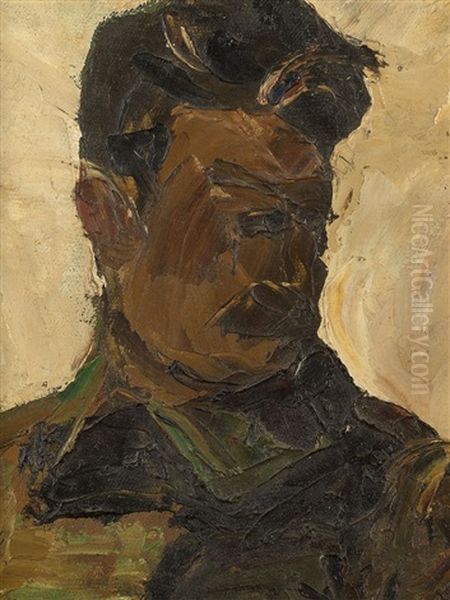 Portrait Of Stalin Oil Painting by Salomon B. Nikritin