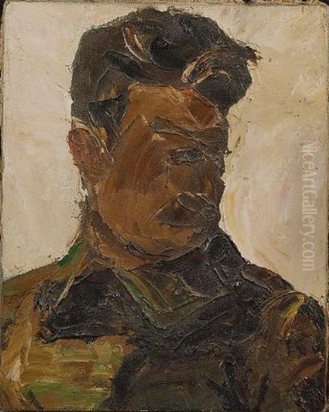 Portrait Of Stalin In Military Uniform by Salomon B. Nikritin