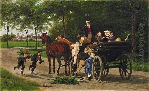 Das Frohliche Willkommen Oil Painting by Arthur Johann Severin Nikutovski