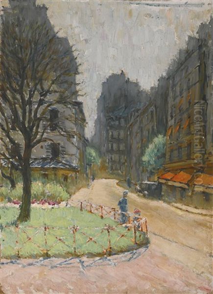 Rue Bois-le-vent, Paris Oil Painting by Peter Alexanrovitch (Pierre) Nilouss