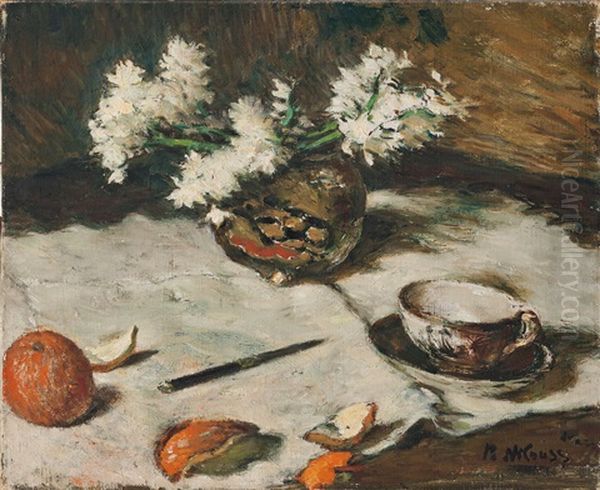 Blumenstillleben Mit Orangen Oil Painting by Peter Alexanrovitch (Pierre) Nilouss