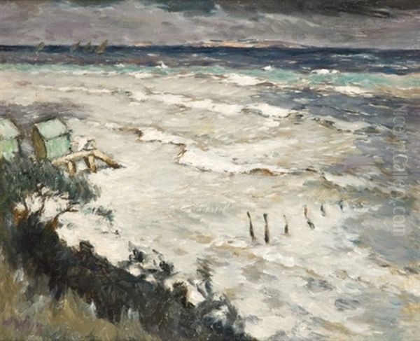 Bord De Mer, Ciel D'orage Oil Painting by Peter Alexanrovitch (Pierre) Nilouss